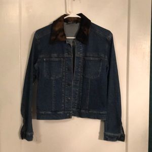 Faux fur lined collar